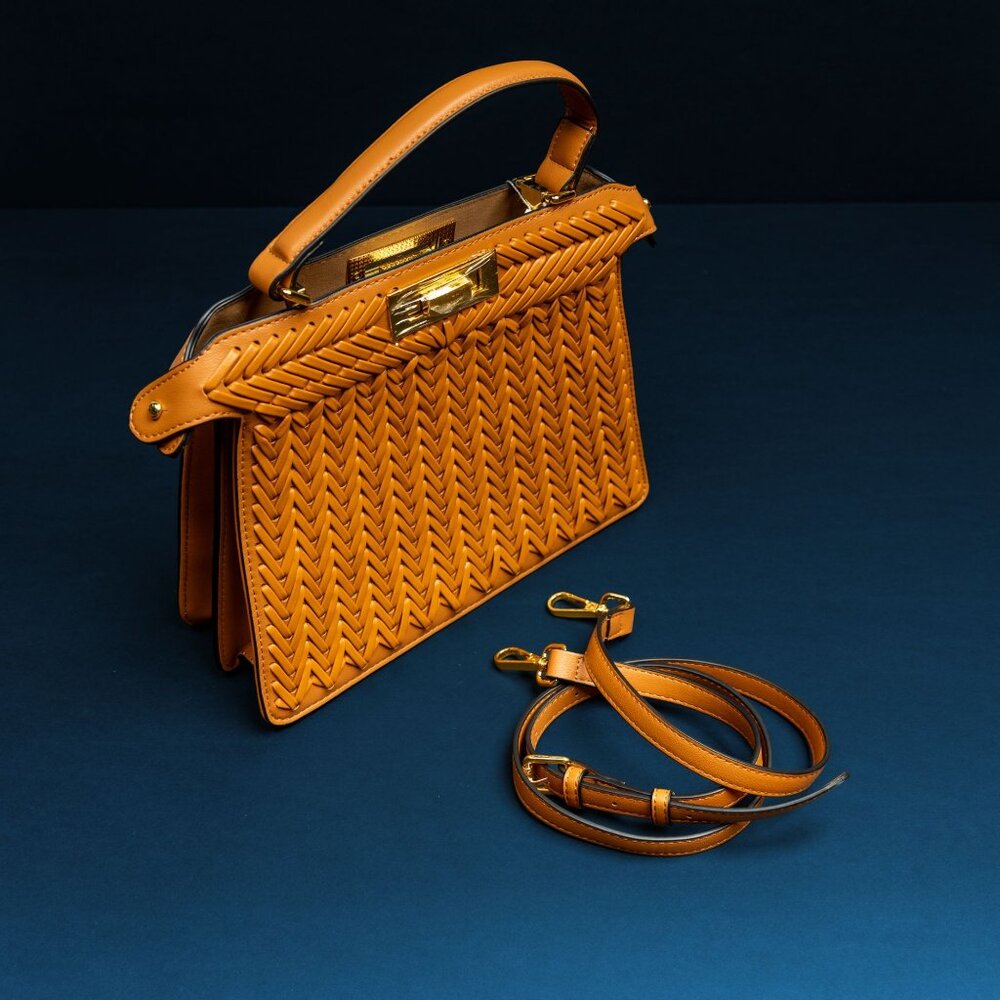 Verano Hill Dianne Woven Leather Handbag – Brown – NWOT - Picture 3 of 7